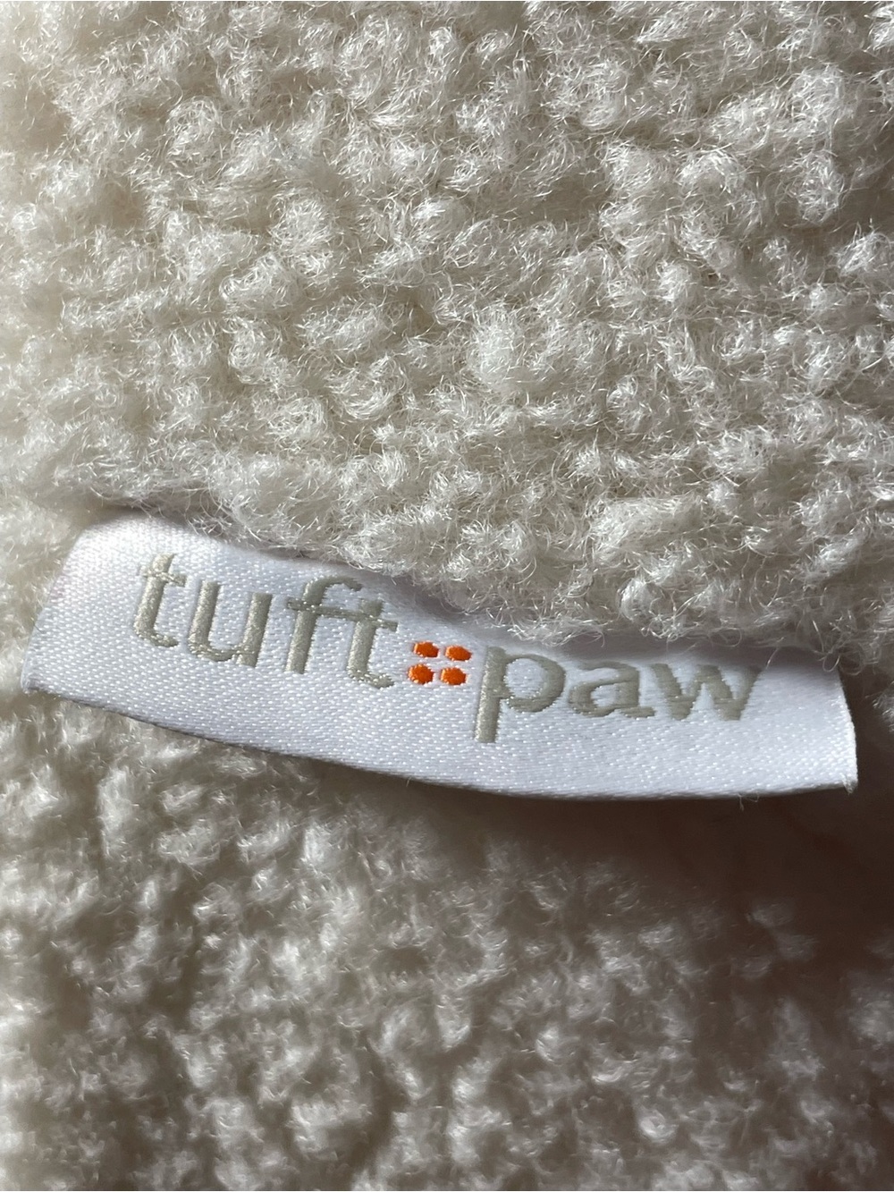 Tuft + Paw Plush Cream Round Sherpa “The Puff” Cat Bed - Picture 6 of 16